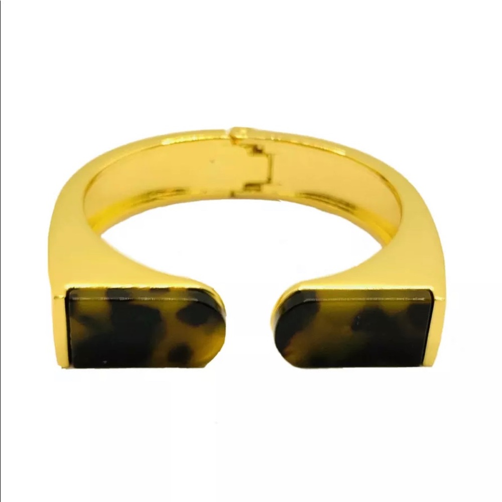 Cabi Faux Tortoise Shell Open End Bracelet